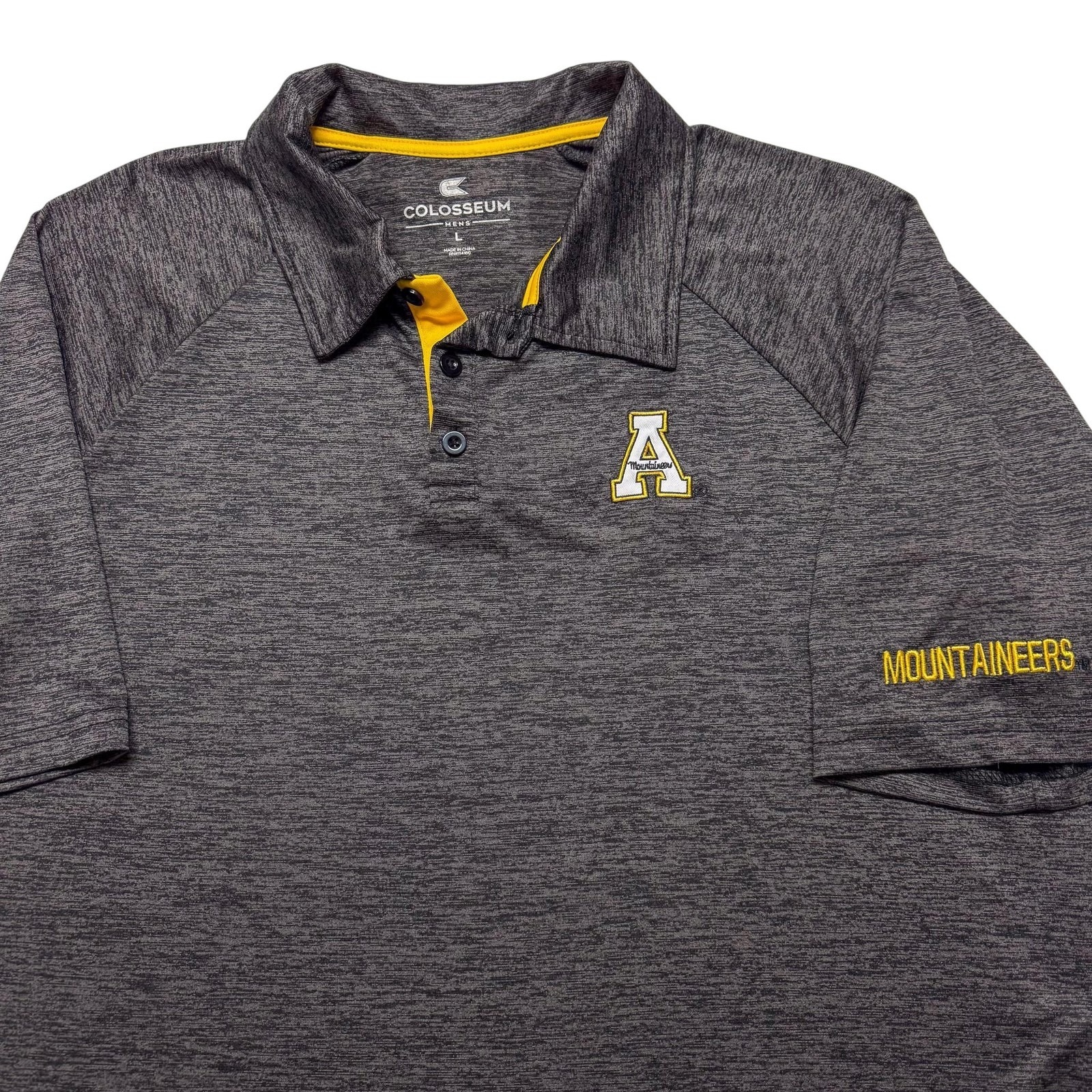 Appalachian State Mountaineers Shirt Mens Large Gray Ncaa Football Colosseum
